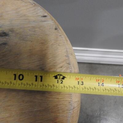 2 Solid Wood Bar Stools:  30" & 28 1/2", Needs Refinishing, See Pictures