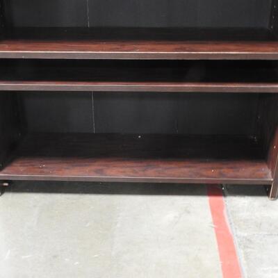 5 Shelf Bookcase, Mahogany Colored Particle Baord Wood Laminate