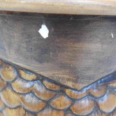 Vintage Woodsy Owl w/ Smokey the Bear Hat as the Lid, Painted Ceramic Cookie Jar