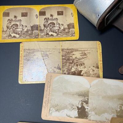 Antique Stereoscope Lot - New Hampshire Man of the Mountain