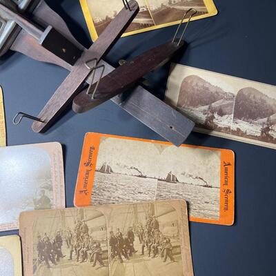 Antique Stereoscope Lot - New Hampshire Man of the Mountain
