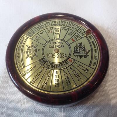 Brass and Marble 40 Year Calendar