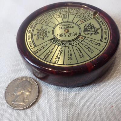 Brass and Marble 40 Year Calendar