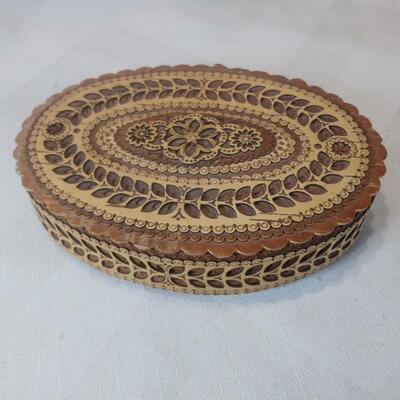 Artist Layered Wood and Paper Box