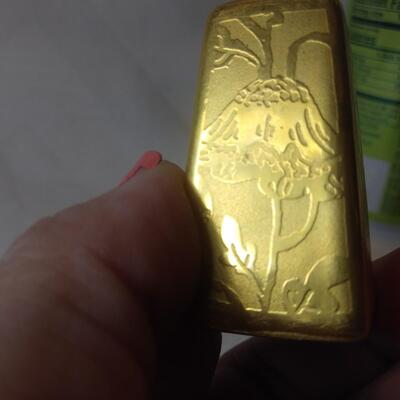 Gold Plated Miniature Salt and Pepper Set