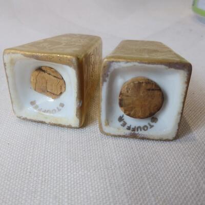 Gold Plated Miniature Salt and Pepper Set