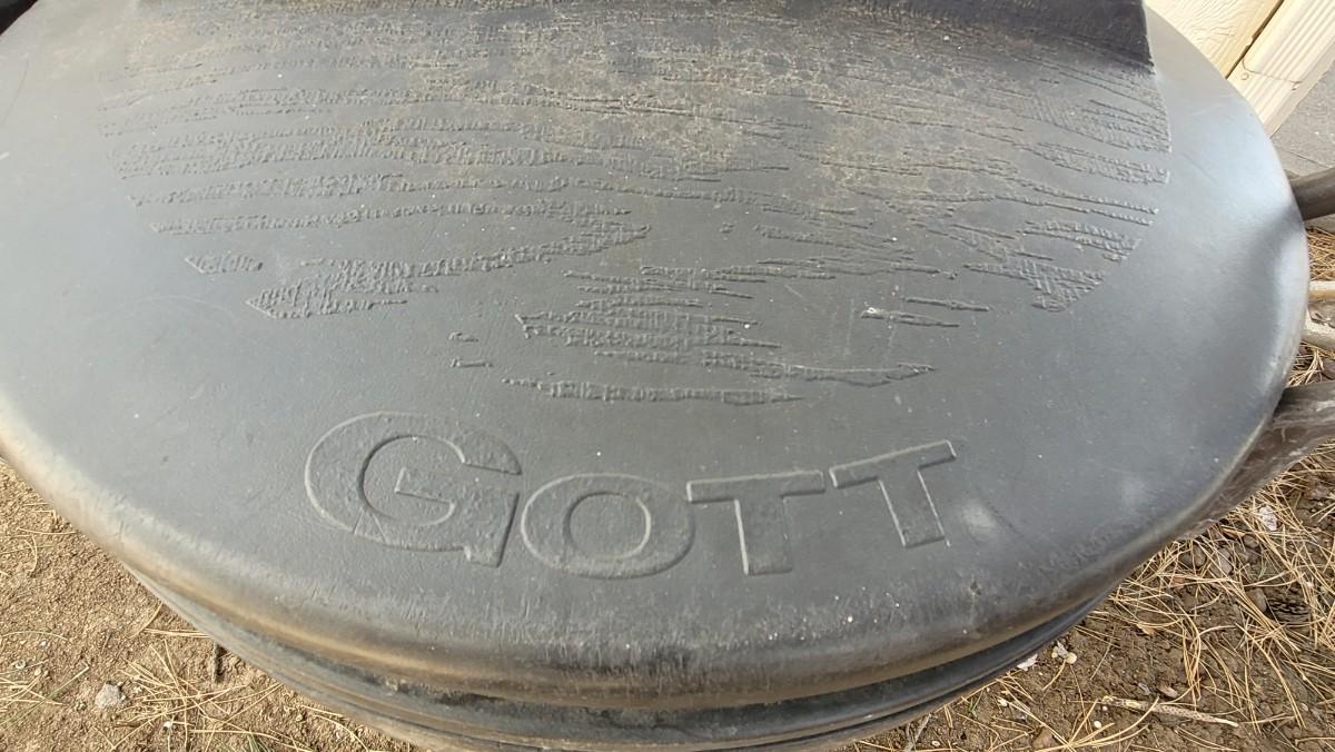 Lot 220 (2) Outdoor GOTT Trash Cans on Wheels