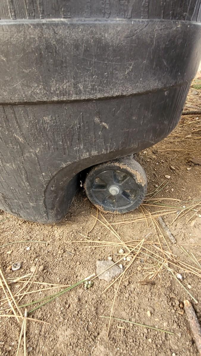 Lot 220 (2) Outdoor GOTT Trash Cans on Wheels