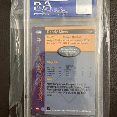 1998 collectors edge #157 Randy Moss PSA graded Mint 9