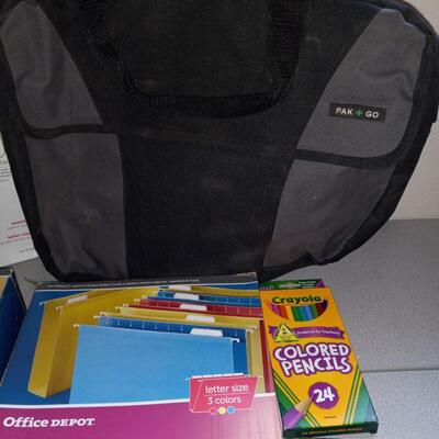 LOT 109  LAPTOP CARRY CASE, FILE FOLDERS, LABELS, HANGING FOLDERS AND MORE