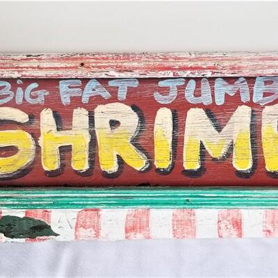 Lot #1  Big Fat Jumbo Shrimp Art Piece - Original Art, Signed