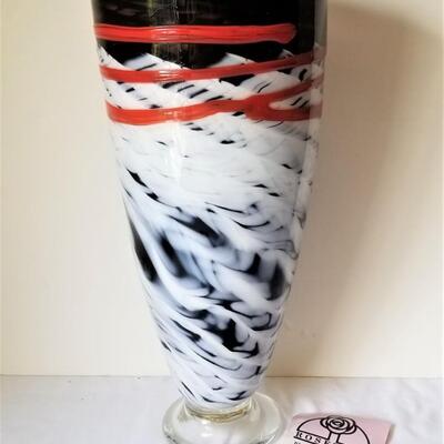 Lot #2  Large hand blown Studio Glass Vase