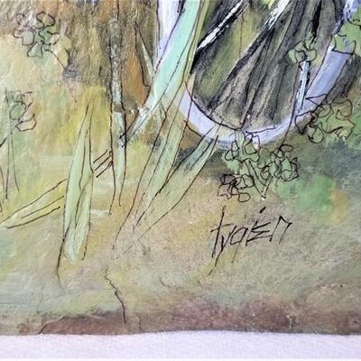 Lot #15  Original Painting on Antique Slate "Old Wagon" - Louisiana artist Diane Tygier
