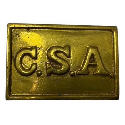 Grouping of 7 CSA/CS Brass & Metal Belt Buckles