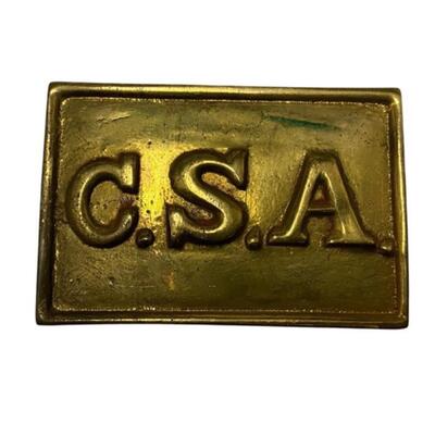 Grouping of 7 CSA/CS Brass & Metal Belt Buckles