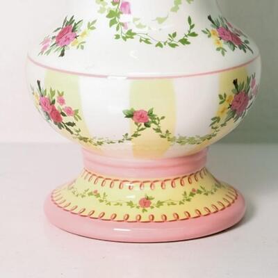 Vintage Laura Ashley Ceramic Floral Vase