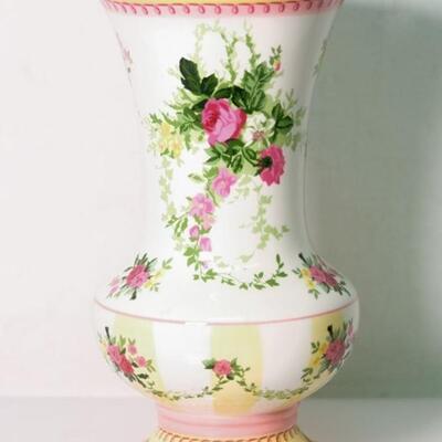 Vintage Laura Ashley Ceramic Floral Vase