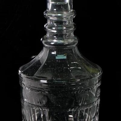 Pressed Glass Decanter W/ Stopper