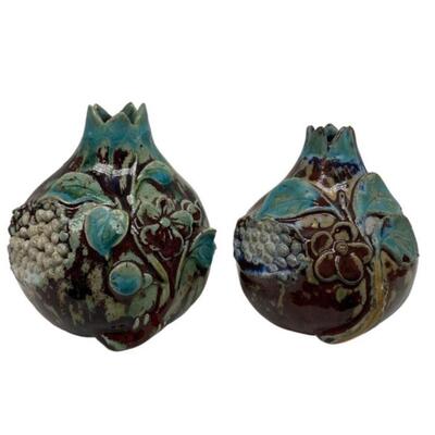 Grouping of 2 Chinese Glazed Pottery Vases