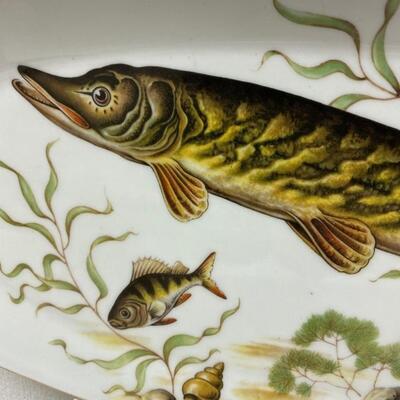Vintage Israel Naaman Porcelain Oval Fish Platter
