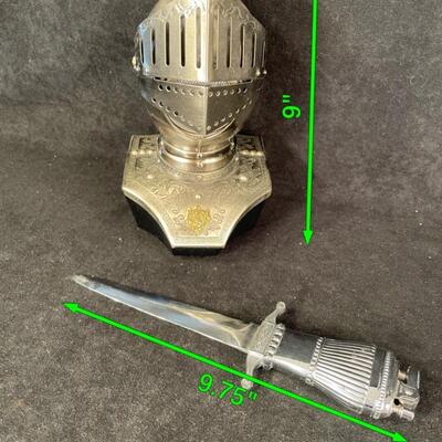 Lot 207A.   Miniature Armor Radio and Dagger Lighter