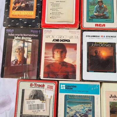SET OF 11 JOHN DENVER 8 TRACK TAPES
