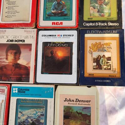 SET OF 11 JOHN DENVER 8 TRACK TAPES