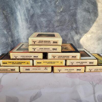 SET OF 11 JOHN DENVER 8 TRACK TAPES