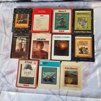 SET OF 11 JOHN DENVER 8 TRACK TAPES