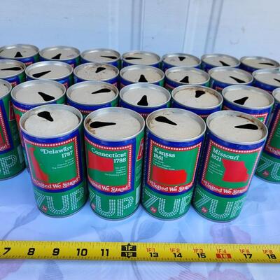 25 7UP STATE COLLECTABLE CANS