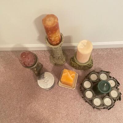 Decorative Candle Holders, Wax Candles (GB - SS)