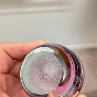 Signed Glass Egg & Handblown Mirrored Glass Cats (GB-PS)