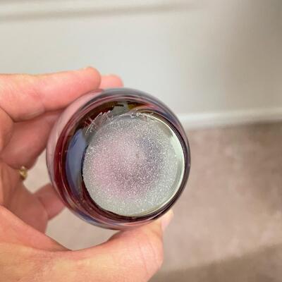 Signed Glass Egg & Handblown Mirrored Glass Cats (GB-PS)