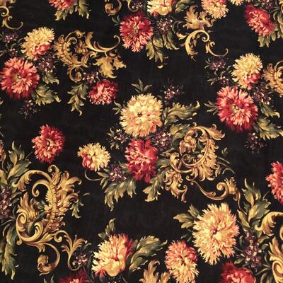 Black Floral Queen Bedding (GB-PS)