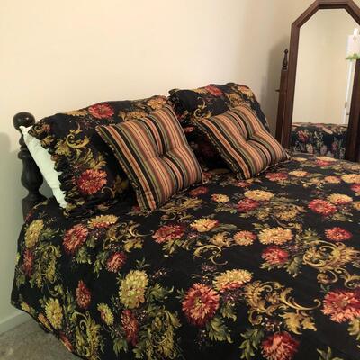 Black Floral Queen Bedding (GB-PS)