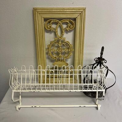 Two Candleholders & Shelf (G-MG)