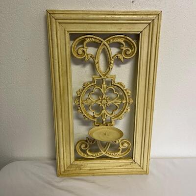 Two Candleholders & Shelf (G-MG)