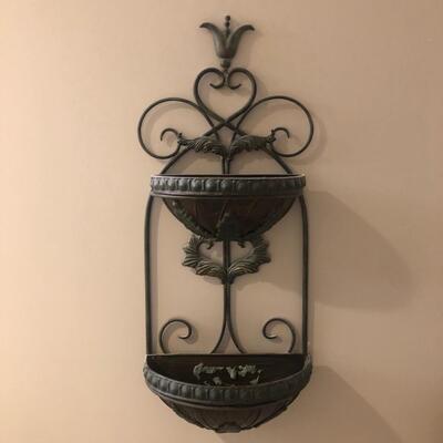 Decorative Metal Planter With Candle Holder (MB-PS)