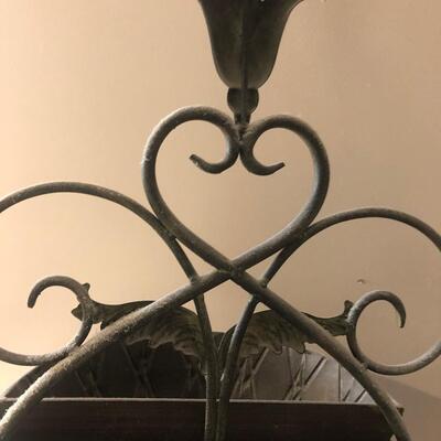 Decorative Metal Planter With Candle Holder (MB-PS)