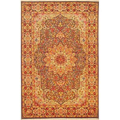 Fine quality,  Persian Hand Knotted Kerman Fine Quality                  
Wool Rugs, 6' X 9'                         
on Perfect...
