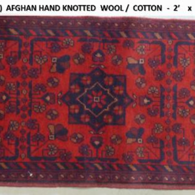 Fine quality,  Afghan Hand Knotted Vintage Rugs,2' X 4'                         
on Perfect Conditions 
Retail Price= $1900
Below our...