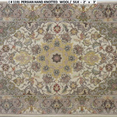 Fine quality,  Persian Hand Knotted Nain Fine Quality Wool & Silk  Rugs, 2'X 3'                        
on Perfect Conditions 
Retail...