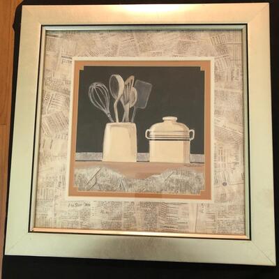 Sonoma, Pfaltzgraff & More Dishware Plus Glass Goblets & Framed Print (K-JF)