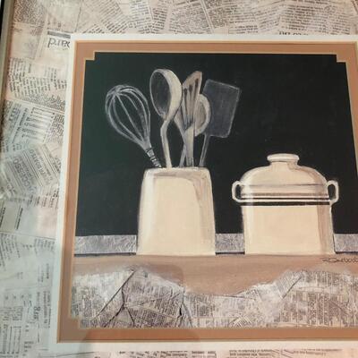 Sonoma, Pfaltzgraff & More Dishware Plus Glass Goblets & Framed Print (K-JF)