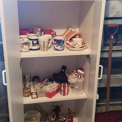 2 door white storage cabinet