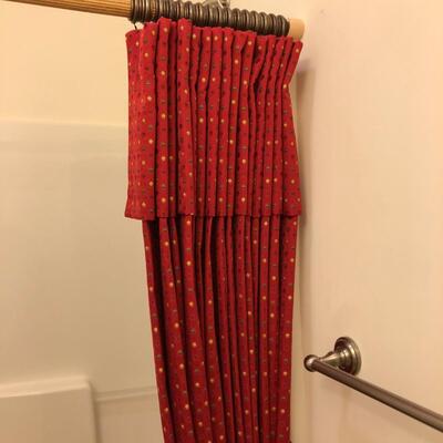Burgundy Towels With Matching Shower Curtain and More (HB-PS)
