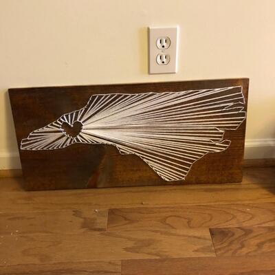 Wooden String Art Depicting state of North Carolina (H-PS)