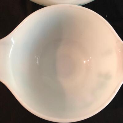 Vintage Pyrex Amish Butterprint Cinderella Turquoise 3 Nesting Bowls (K-JF)
