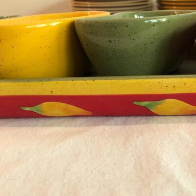 Pfaltzgraff & More Plates, Mugs, Canister, Bowls & Dip Server (K-JF)