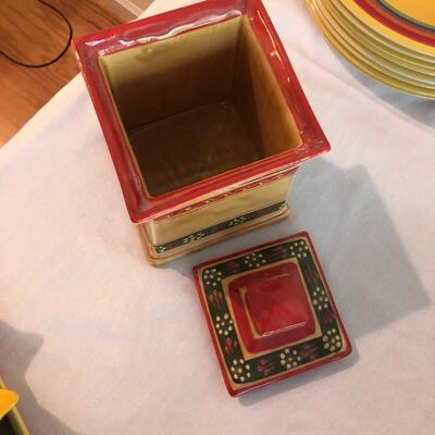 Pfaltzgraff & More Plates, Mugs, Canister, Bowls & Dip Server (K-JF)